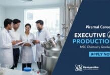 Piramal is Hiring MSc Chemistry Graduates Apply Now Piramal Careers: Executive Production | Apply Now