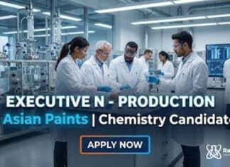 Asian Paints Hiring MSc Chemistry Graduates | Apply Now Executive Production Jobs at Asian Paints MSc Chemistry Roles
