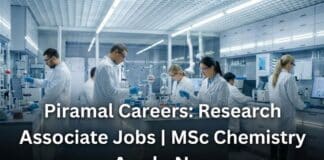 Piramal is Hiring MSc Chemistry Graduates | Apply Now for Research Jobs Piramal Careers: Research Associate Jobs | MSc Chemistry Graduates Apply Now