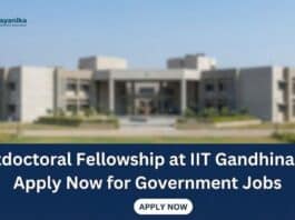 Postdoctoral Fellowship at IIT Gandhinagar | Government Jobs