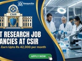 Govt Research Job Vacancies | CSIR Recruitment | Chemistry Graduates Apply Now