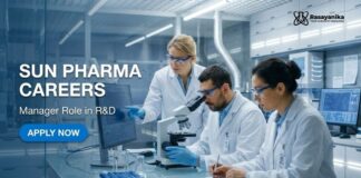 Sun Pharma Hiring Chemistry Graduates | Apply Now Sun Pharma Careers: Manager Role in R&D | Apply Now