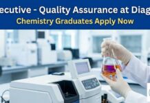 Freshers MSc Chemistry Job at Diageo | Apply now for QC Role Diageo Careers: Quality Assurance Job | MSc Chemistry Graduates Apply Now