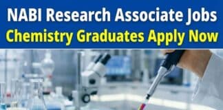 NABI Recruitment 2026 | Research Associate Jobs | PhD Chemistry Graduates Apply Now