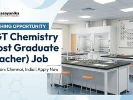 PGT Chemistry Job at St John’s Career Chennai | Apply Now