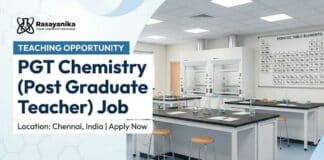 Post Graduate Teacher for Chemistry at St John’s | Apply Now PGT Chemistry Job at St John’s Career Chennai | Apply Now
