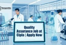 Cipla is Hiring MSc Chemistry Graduates | Apply Now Cipla Careers QA Job Attend the Walk-in Interview