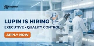 Lupin Careers: Quality Control Executive | MSc Chemistry Graduates Apply Now