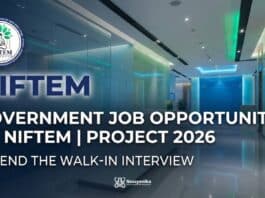 Government Job at NIFTEM | Chemistry Grads Attend the Walk-In 