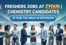 Freshers Job at Zydus | Chemistry Candidates | Apply Now