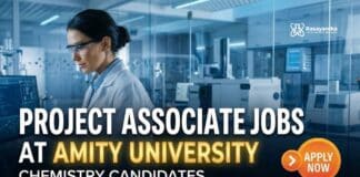 Project Associate Jobs at Amity Careers – AI-Based Vaccine Research Opportunity Project Associate Jobs at Amity University | Chemistry Grads Apply