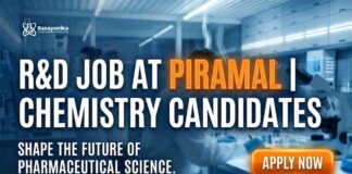 R&D Job at Piramal | Chemistry Candidates | Apply Now