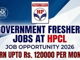 Government Jobs For Freshers at HPCL | Chemistry Grads Apply
