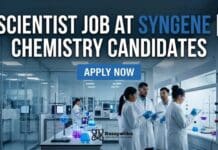 Scientist Job at Syngene | Chemistry Candidates | Apply Now
