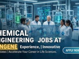Chemical Engineering Jobs at Syngene |  Candidates | Apply Now