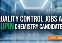 Lupin QC Job Opening for Chemistry Candidates, Apply Now Quality Control Jobs at Lupin | Chemistry Candidates | Apply Now