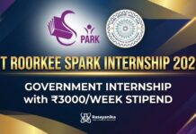 IIT Roorkee SPARK Internship 2026 – Government Internship with ₹3000/Week Stipend Government Internship at IIT Roorkee | Chemistry Graduates Apply