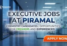 Executive Jobs at Piramal | Chemistry Candidates | Apply Now