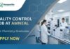 Quality Control Job at Amneal | MSc Chemistry Graduates Apply Now