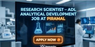 Research Scientist Jobs at Piramal | Chemistry Candidates Apply Now