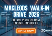 Chemistry Jobs at Macleods Pharmaceuticals | Attend the Walk-In Drive 2026 Research Scientist Jobs at Piramal | Chemistry Candidates Apply Now