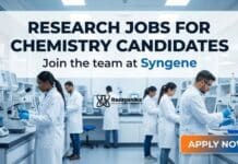 Research Jobs at Syngene | Chemistry Candidates Apply Now 