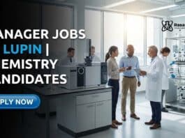 Manager Jobs at Lupin | Chemistry Candidates | Apply Now