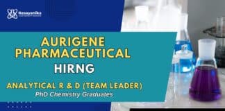 R&D Job in Chemistry at Aurigene Pharmaceutical | PhD Chemistry Graduates Apply Now 