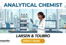 Larsen & Toubro is hiring an Analytical Chemist | Chemistry Jobs in Bangalore