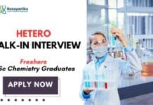 MSc Chemistry Freshers Job at Hetero | Attend the Walk-In Interview