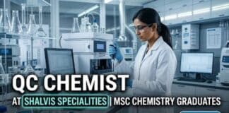 QC Chemist Job at Shalvis Specialities | MSc Chemistry Graduates Apply Now