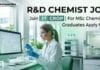 R&D Chemist Job at JT Crop | MSc Chemistry Graduates Apply Now