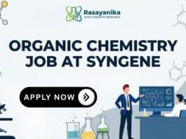 Organic Chemistry Job at Syngene | Apply Now for Senior Principal Investigator