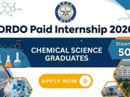 DRDO Careers: Internship for MSc Chemistry Students | Apply Now