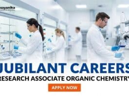 Jubilant Careers: Research Associate | Organic Chemistry Graduates Apply Now