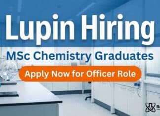 Lupin is Hiring MSc Chemistry Graduates | Apply Now Lupin Careers: MSc Chemistry Job | Apply Now for Officer Role