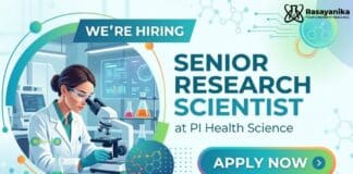 Senior Research Scientist at PI Health Science | Organic Chemistry Graduates Apply Now Organic Chemistry Job at PI Health Science | Senior Research Scientist Role