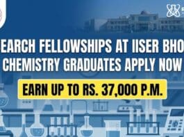 JRF Job at IISER Bhopal | MSc Chemistry Graduates Apply Now for Government Fellowship
