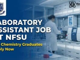 Laboratory Assistant Job at NFSU | BSc Chemistry Graduates Apply Now