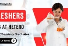 BSc Chemistry Freshers Job at Hetero | Apply Now for  Junior Chemist Role