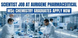 Scientist Job at Aurigene Pharmaceutical | MSc Chemistry Graduates Apply Now