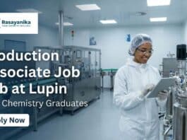 MSc Chemistry Job at Lupin | Apply for Production Associate Role