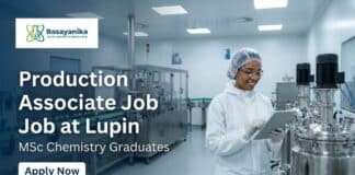 Lupin is hiring MSc Chemistry Graduates | Apply For Production Associate Role MSc Chemistry Job at Lupin | Apply for Production Associate Role