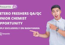 Hetero Freshers QA/QC Junior Chemist Opportunity – Apply on Rasayanika Hetero Freshers QA/QC Junior Chemist Opportunity - Apply on Rasayanika