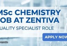 Zentiva Hiring MSc Chemistry Graduates for Quality Specialist Role | Apply Now MSc Chemistry Job at Zentiva | Quality Specialist Role