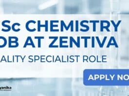 MSc Chemistry Job at Zentiva | Quality Specialist Role