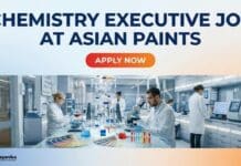 Asian Paints Hiring Chemistry Executive | Apply Now Chemistry Executive Job at Asian Paints | BSc & MSc Chemistry Jobs