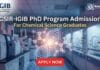 AcSIR-CSIR-IGIB PhD Program August 2026 | Applications Invited Chemistry PhD Program | CSIR-IGIB Recruitment 2026 | Chemical Science Graduates Apply Now