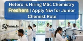 Walk-In Drive at Hetero for MSc Chemistry Freshers Jobs | Apply Now MSc Chemistry Freshers Job at Hetero | Junior Chemist Role