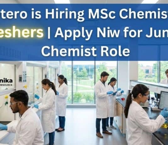 MSc Chemistry Freshers Job at Hetero | Junior Chemist Role